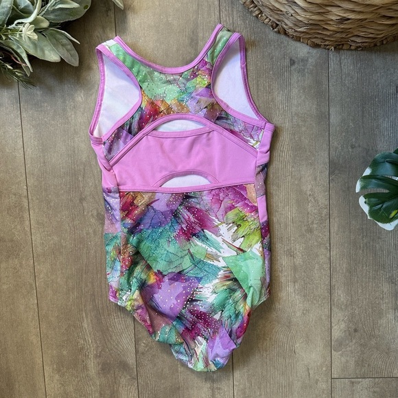 Capezio Future Star Girls Vibrant Multi Color Dance Leotard One-Piece Size Small - Picture 9 of 16